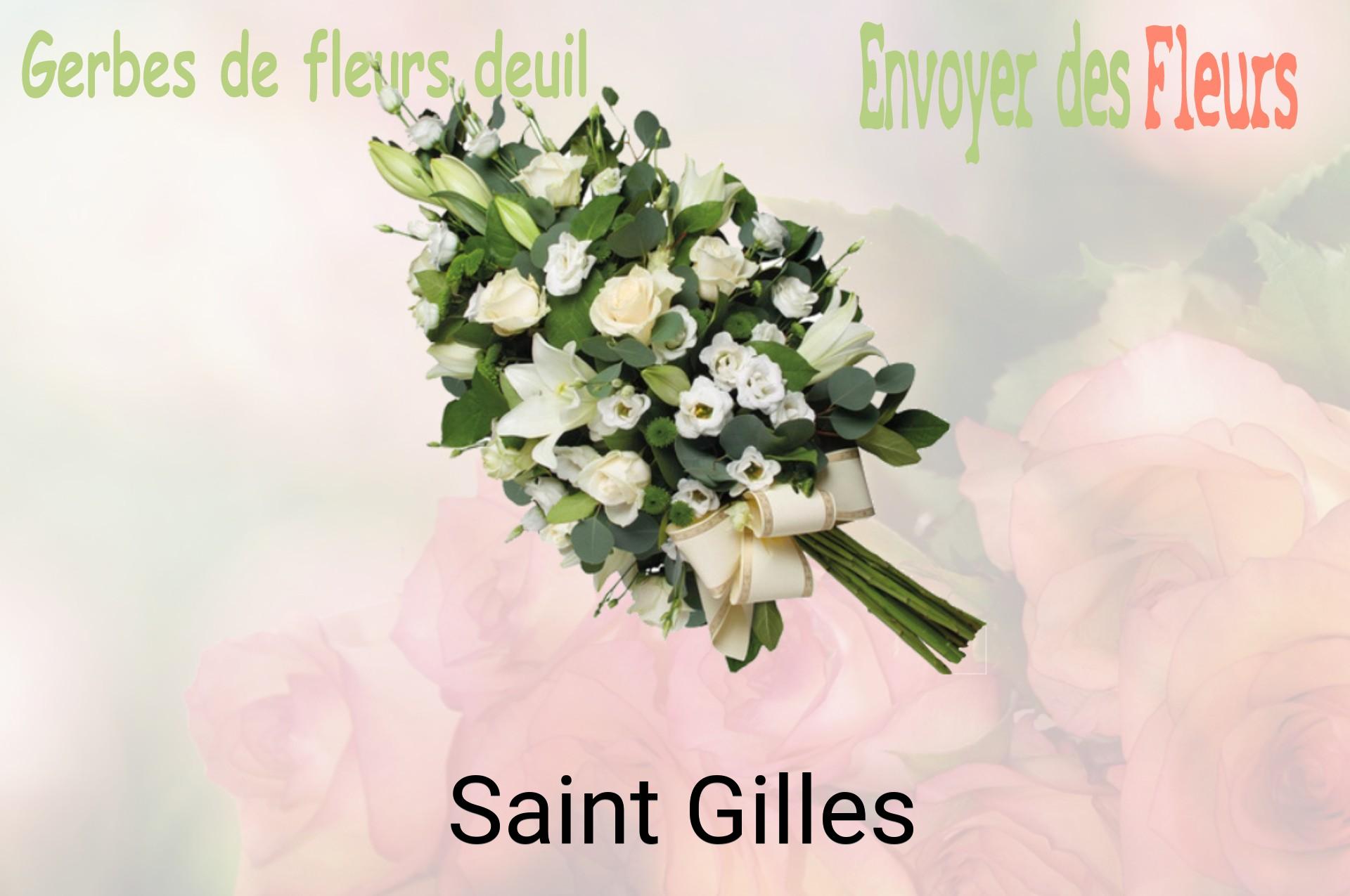 Gerbe de fleurs de deuil livrée à Saint-Gilles